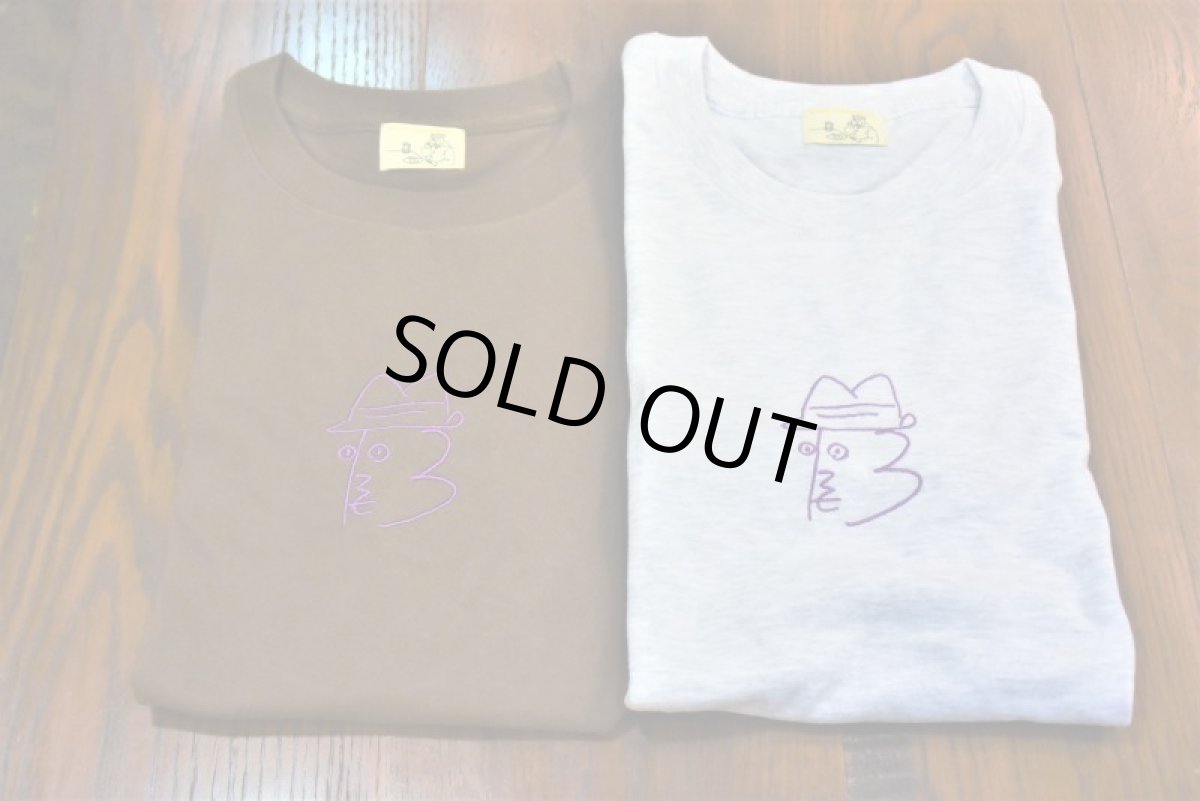 画像1: BOOZE　ニューロゴ紫刺繍Tシャツ　アートワーク中村穣二 (1)