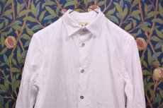 画像1: BOOZE Oxford Gathered Shirt(ギャザーシャツ シャトル織機ホワイトオックスフォード) (1)