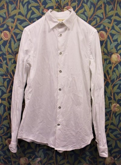 画像1: BOOZE Oxford Gathered Shirt(ギャザーシャツ シャトル織機ホワイトオックスフォード)