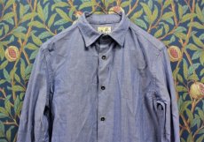 画像1: BOOZE  Oxford Gathered Shirt(ギャザーシャツ シャトル織機ブルーオックスフォード) (1)