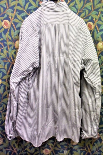 画像2: BOOZE  StandCollar Shirt(シャトル織機ストライプオックスフォードスタンドカラーシャツ) 