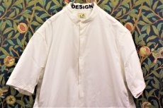 画像1: BOOZE  Stand Collar Shirt(シャトル織機ホワイトオックスフォード) (1)
