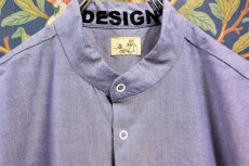 画像4: BOOZE  Stand Collar Shirt(シャトル織機ブルーオックスフォード) (4)