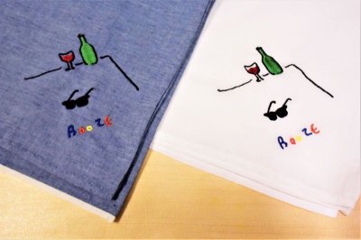 画像1: BOOZE DESIGN WORKS Handkerchief(刺繍ハンカチ)