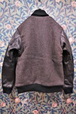 画像4: BOOZE  Rib Knit collar Jacket サイズS位(袖レザースリーブリブジャケット) (4)