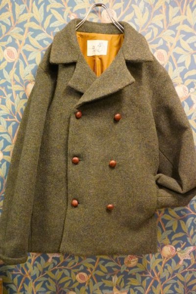 画像1: BOOZE  Wool Pea Coat(イングランド製モッサーステンカラーコート)