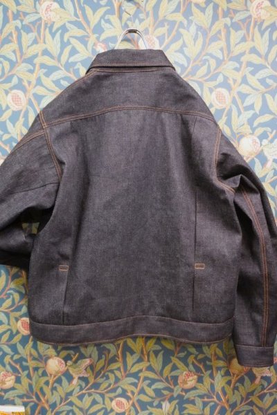 画像2: BOOZE Denim Tuck jacket(タックデニムジャケットワイド版ショート丈)