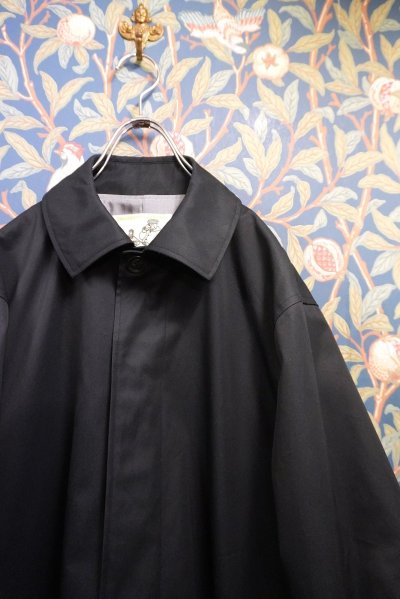 画像1: BOOZE Gabardine Half Coat(比翼ミドル丈　綿ギャバジンコート濃紺)