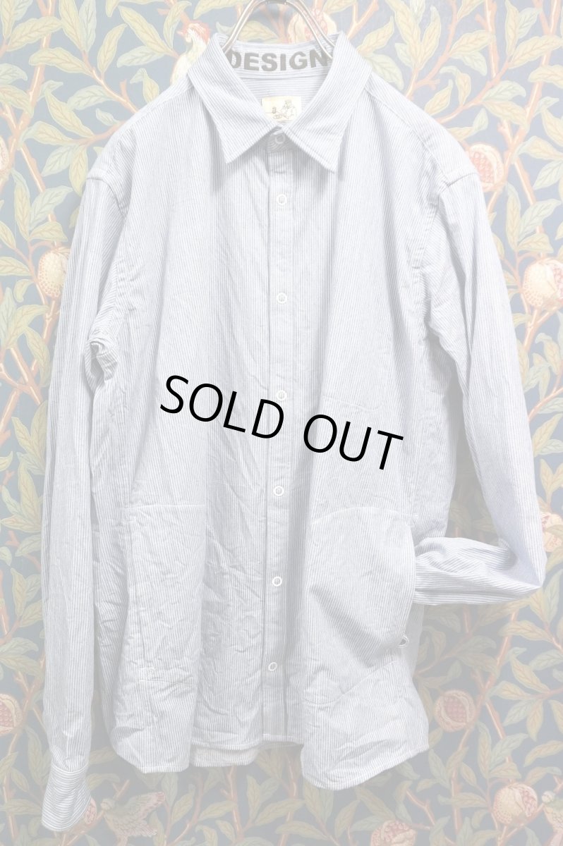 画像3: BOOZE Pocket Shirt(ストライプポケットシャツ)残りXLのみ (3)
