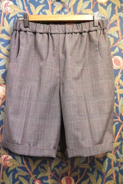 画像1: BOOZE DESIGN WORKS  Short Pants (120’s MINK CASHMERE ENGLAND)グレンチェック短パン