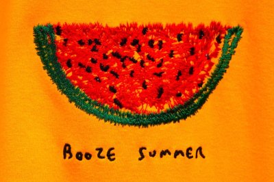 画像2: BOOZE スイカ刺繍Tシャツ(アートワーク中村穣二)