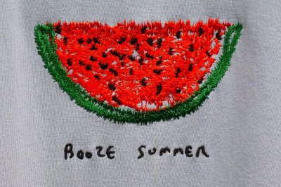 画像2: BOOZE スイカ刺繍Tシャツ(アートワーク中村穣二)