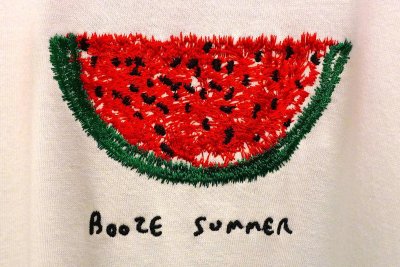 画像2: BOOZE スイカ刺繍Tシャツ(アートワーク中村穣二)