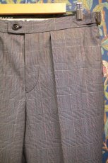 画像3: BOOZE DESIGN WORKS　1 tack Slacks(ウエストアジャスター仕様)イングランド製ミンク混　43インチまで (3)