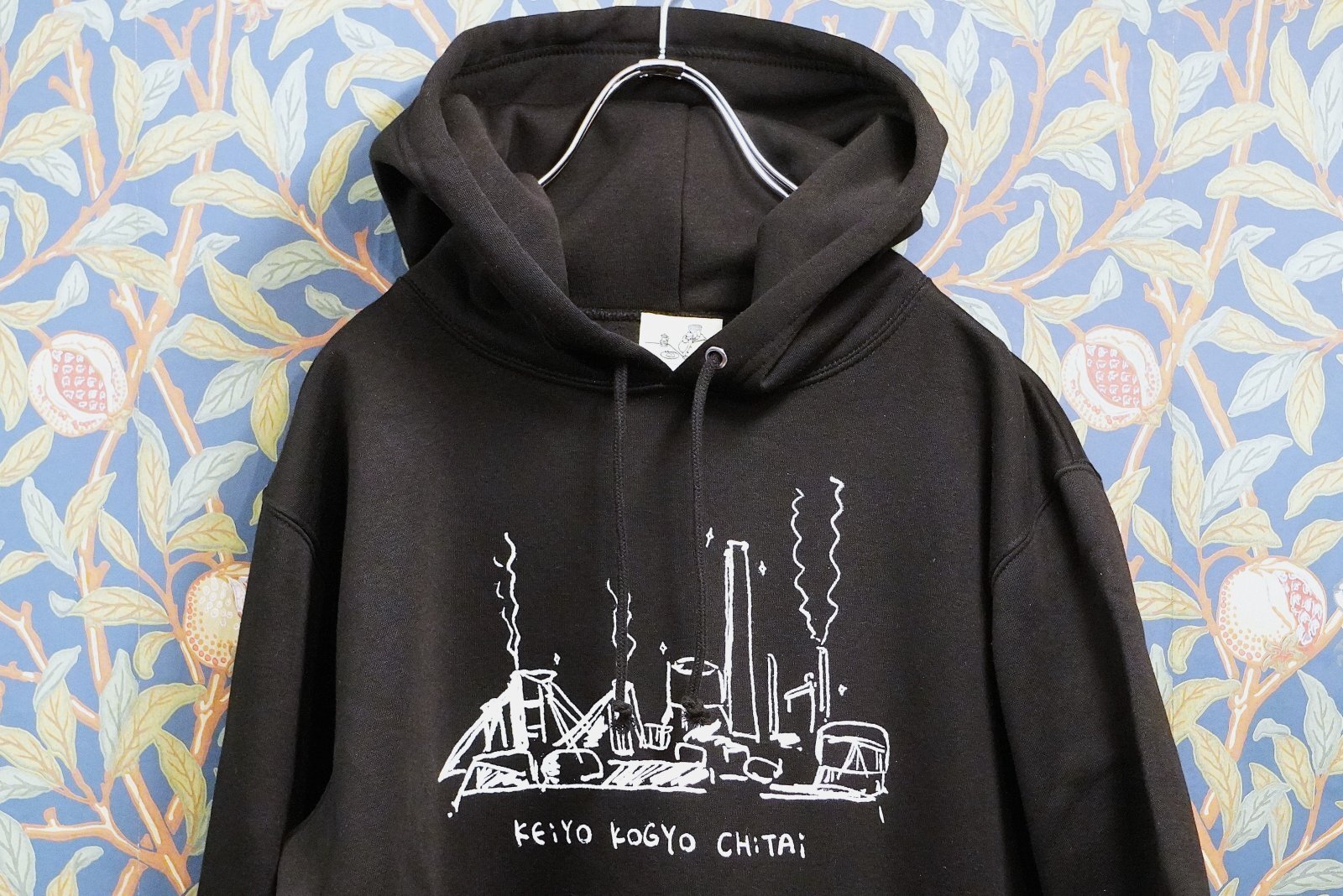 BOOZE Hoodie(アートワーク中村穣二)京葉工業地帯T/C起毛パーカー